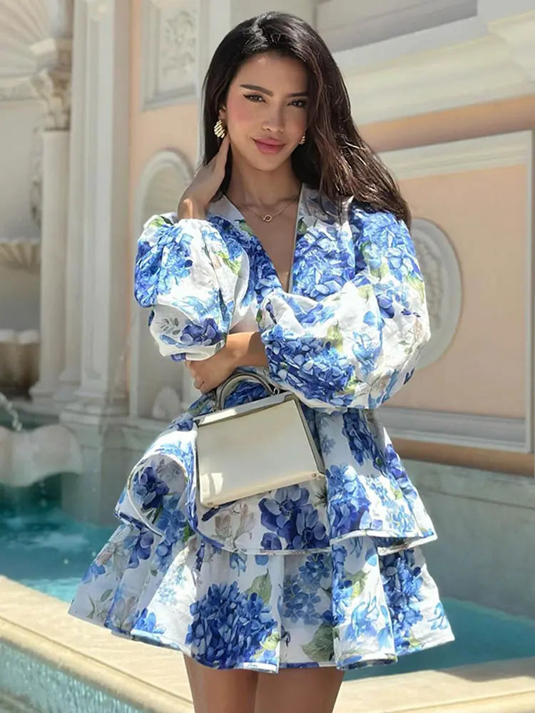 Vestido Celeste Flower