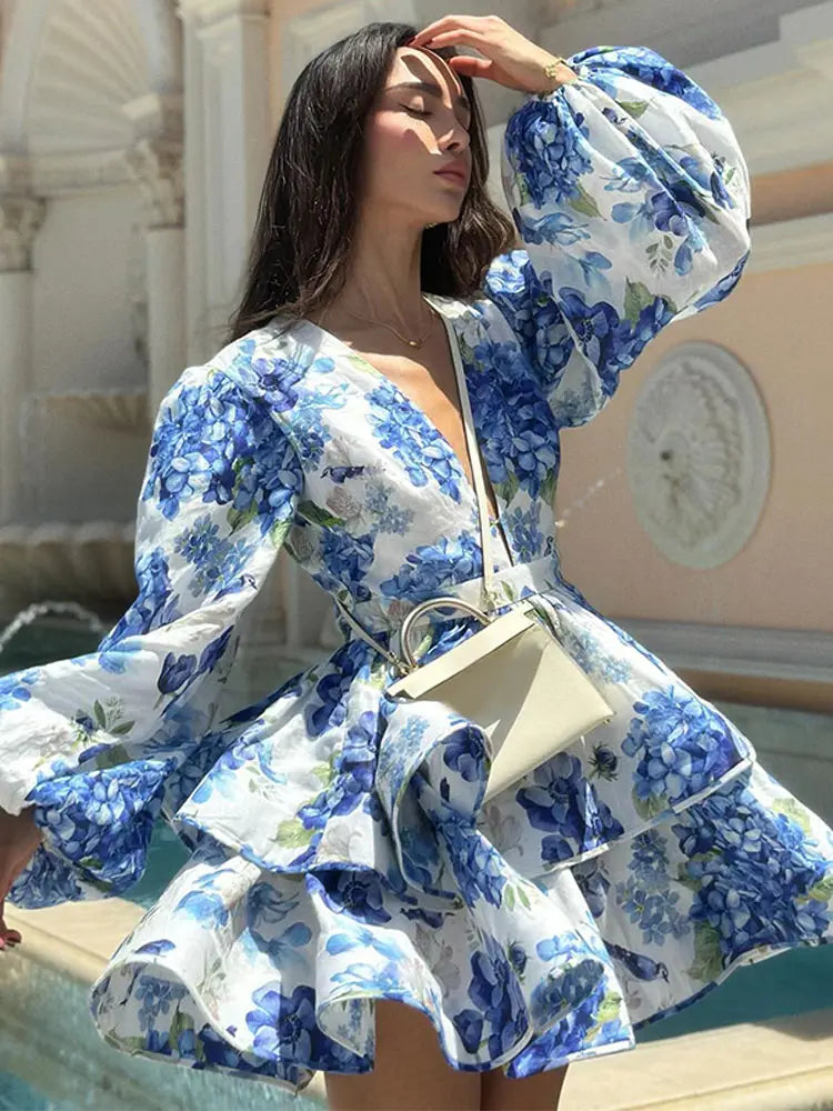 Vestido Celeste Flower